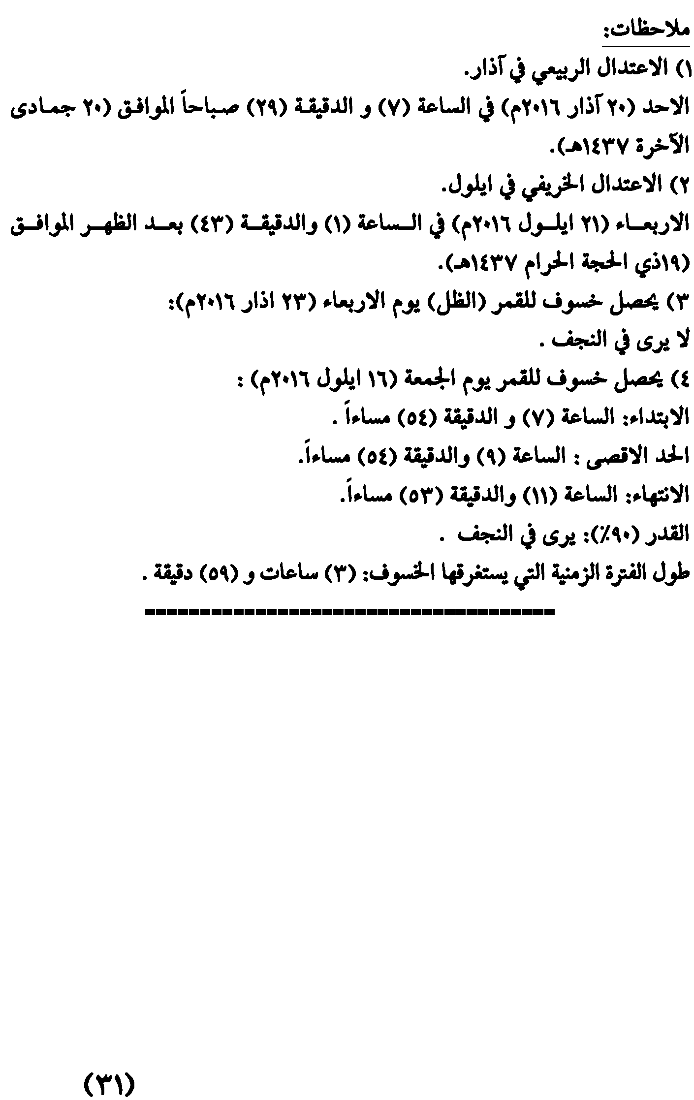 مواقيت الأهلة في عام 1437 هـ